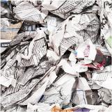 A pile of mixed recyclable paper